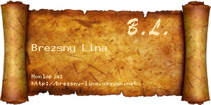 Brezsny Lina névjegykártya